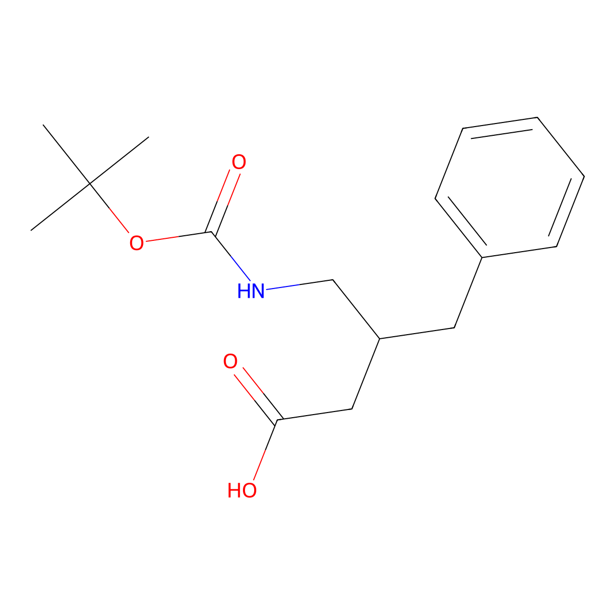 3-({[(Tert-butoxy)carbonyl]amino}methyl)-4-phenylbutanoic acid molecular structure, CAS 282525-02-4