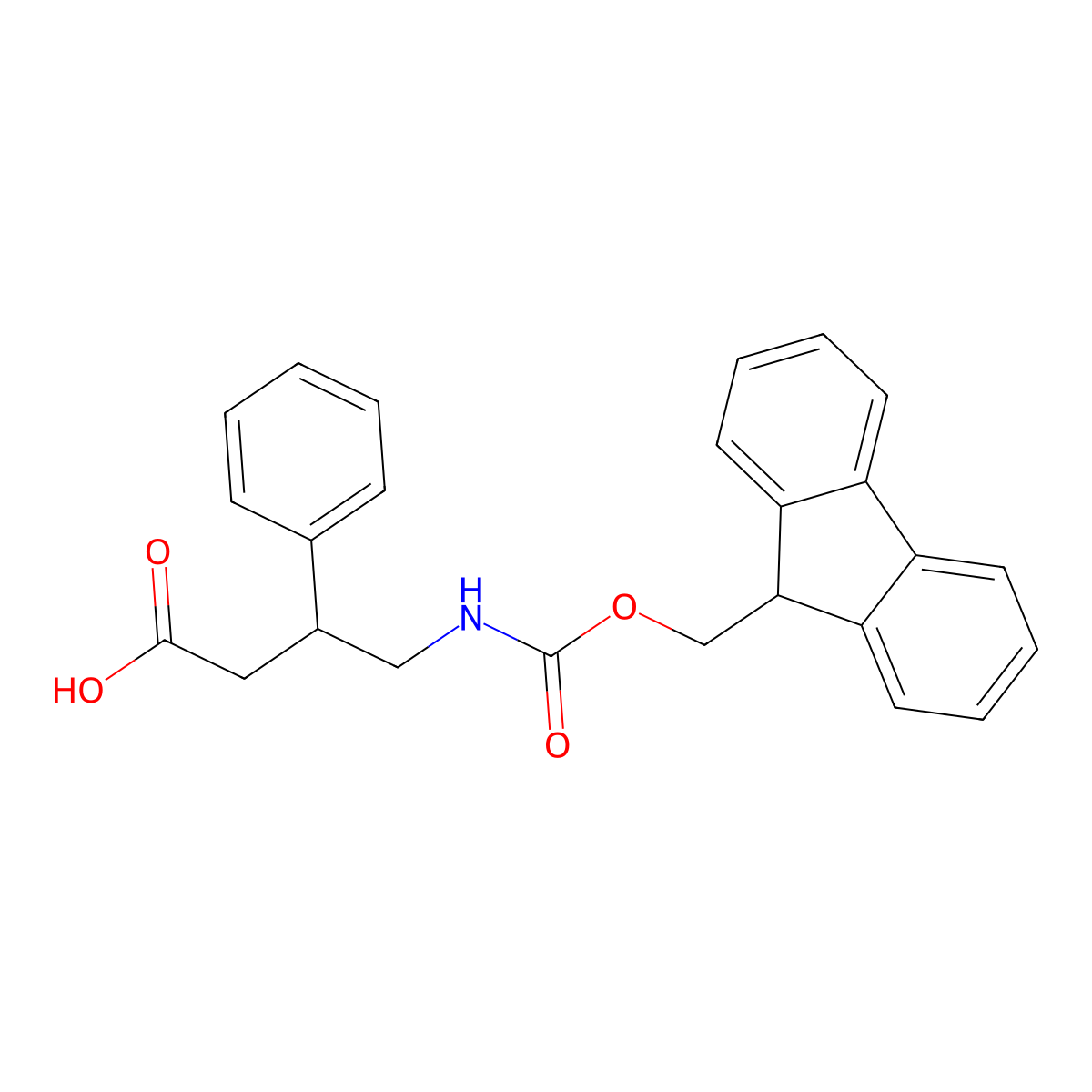 4-((((9H-fluoren-9-yl)methoxy)carbonyl)amino)-3-phenylbutanoic acid molecular structure, CAS 282525-05-7