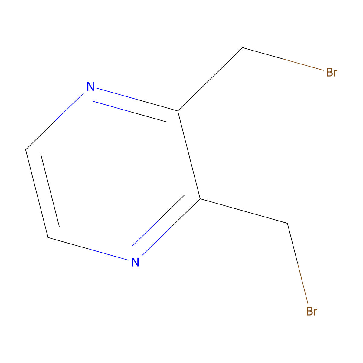 2,3-Bis(bromomethyl)pyrazine molecular structure, CAS 282528-30-7