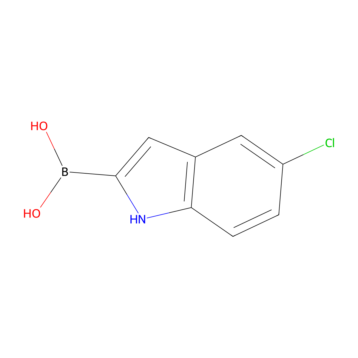 5-Chloro-1H-indole-2-boronic acid molecular structure, CAS 282528-62-5