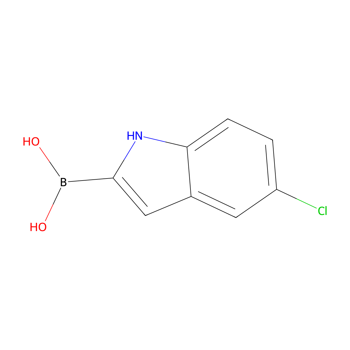 5-Chloro-1H-indole-2-boronic acid molecular structure, CAS 282528-62-5