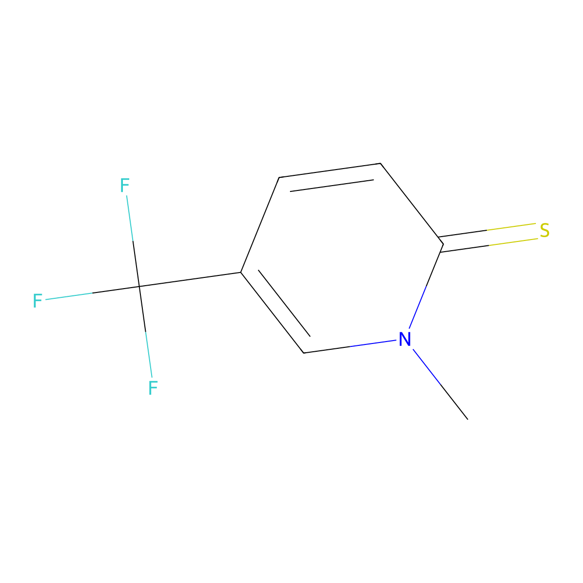 1-Methyl-5-(trifluoromethyl)-1,2-dihydropyridine-2-thione molecular structure, CAS 282530-10-3