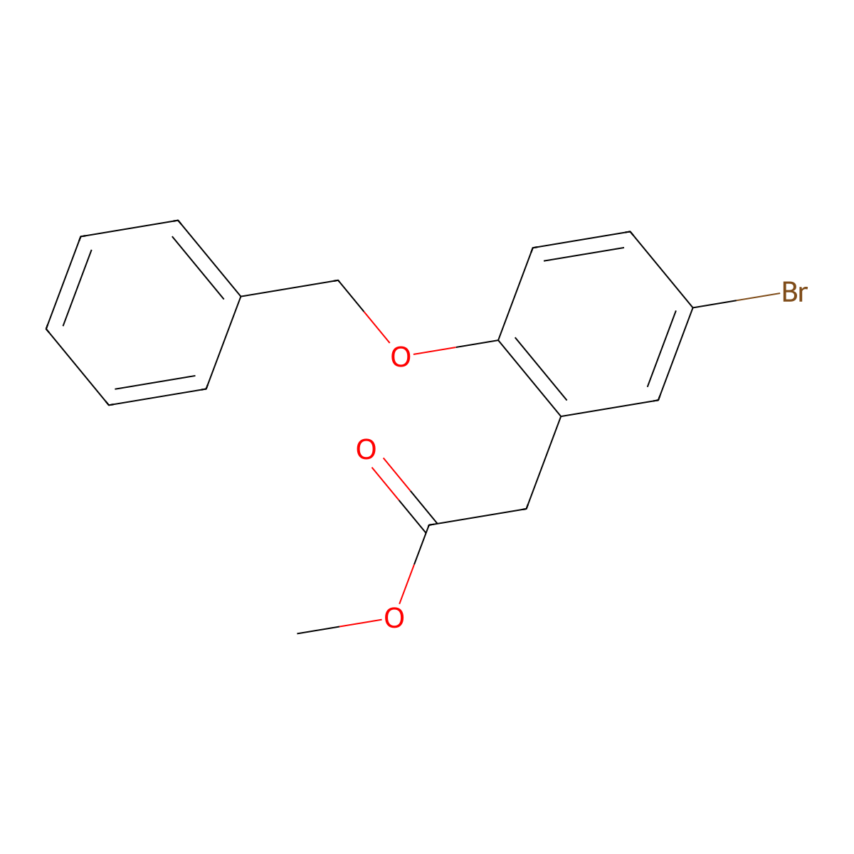 Methyl 2-(2-(benzyloxy)-5-bromophenyl)acetate molecular structure, CAS 282536-92-9