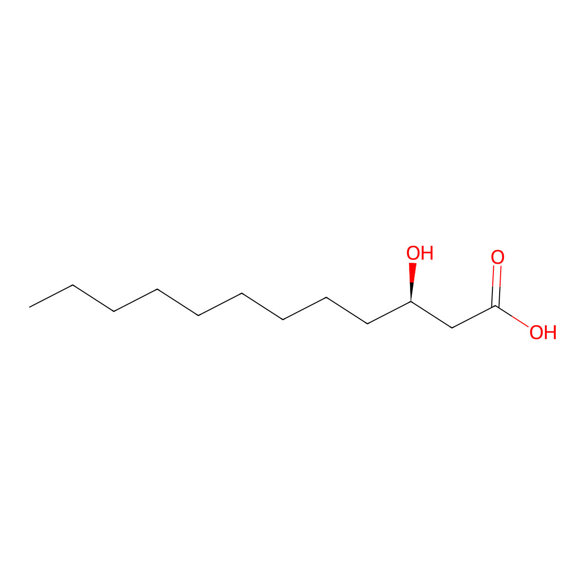 (3R)-3-Hydroxydodecanoic acid molecular structure, CAS 28254-78-6