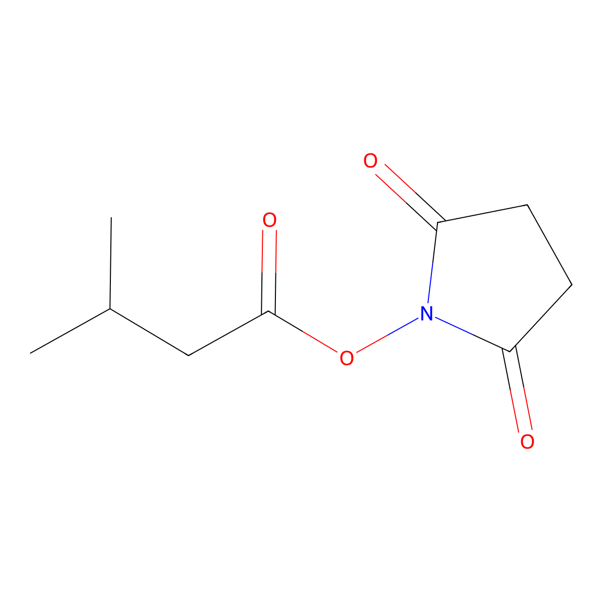 1-[(3-Methylbutanoyl)oxy]pyrrolidine-2,5-dione molecular structure, CAS 282540-05-0