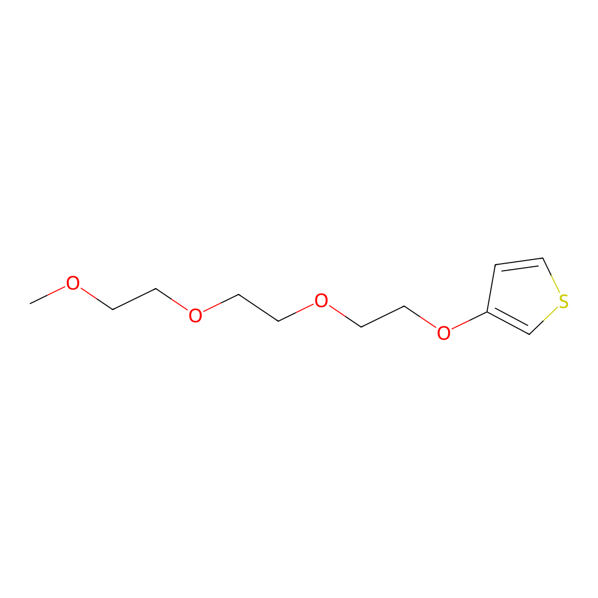 3-(2-(2-(2-Methoxyethoxy)ethoxy)ethoxy)thiophene molecular structure, CAS 282540-12-9