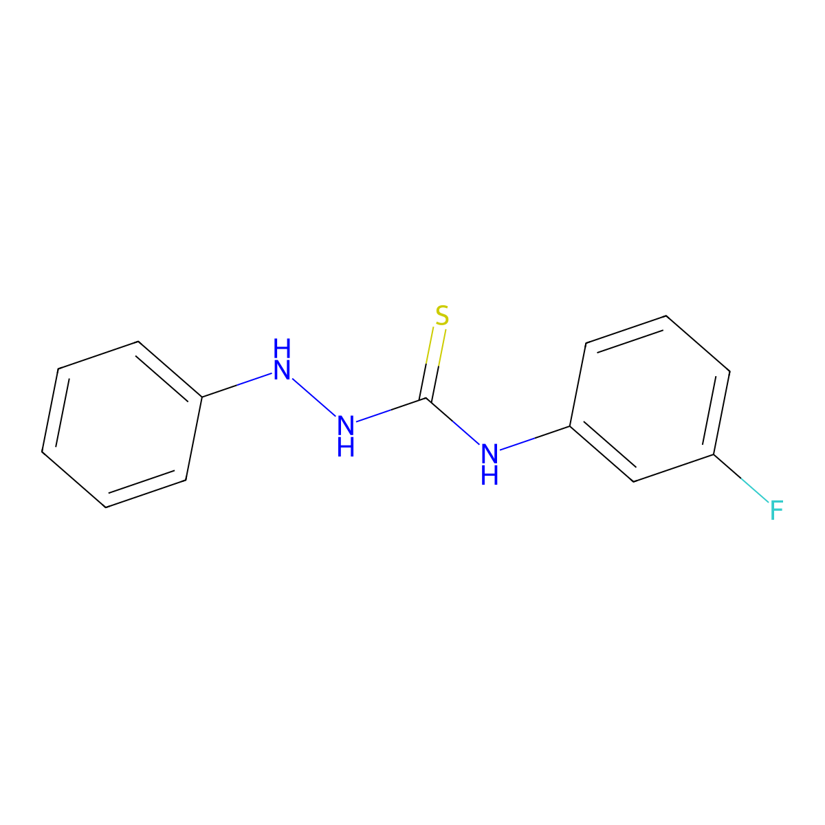 1-Anilino-3-(3-fluorophenyl)thiourea molecular structure, CAS 282542-02-3