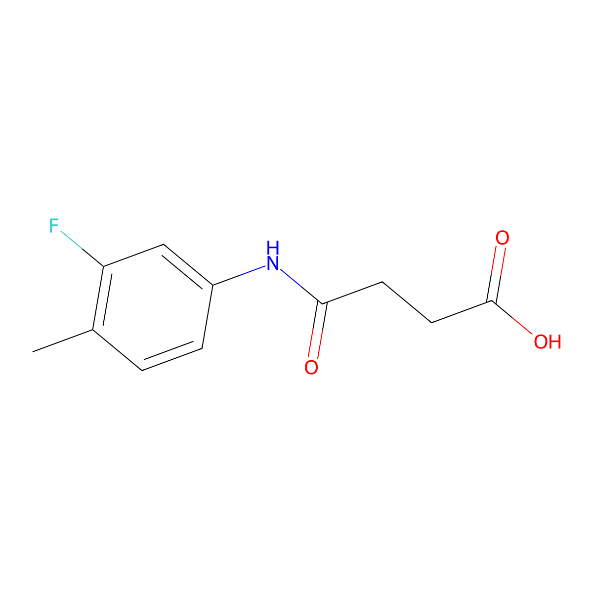4-(3-Fluoro-4-methylanilino)-4-oxobutanoic acid molecular structure, CAS 282542-06-7