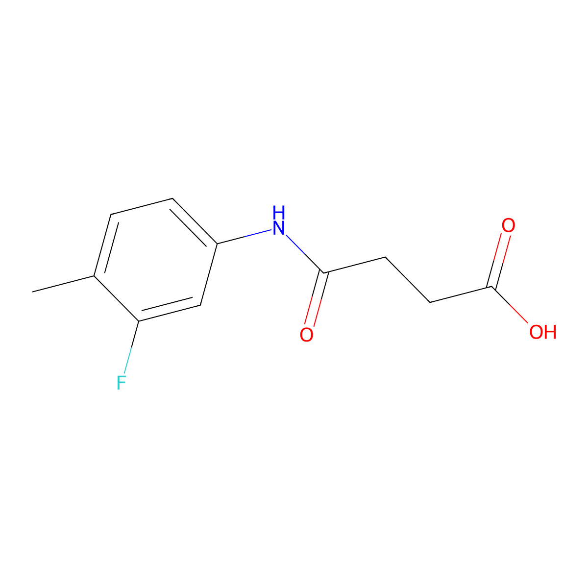 4-(3-Fluoro-4-methylanilino)-4-oxobutanoic acid molecular structure, CAS 282542-06-7