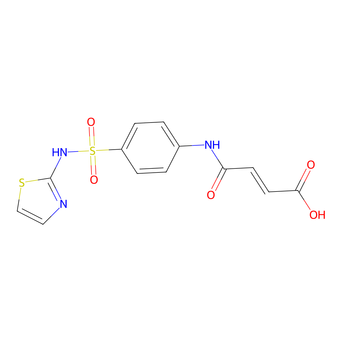 4-Oxo-4-[4-(1,3-thiazol-2-ylsulfamoyl)anilino]but-2-enoic acid molecular structure, CAS 282542-52-3