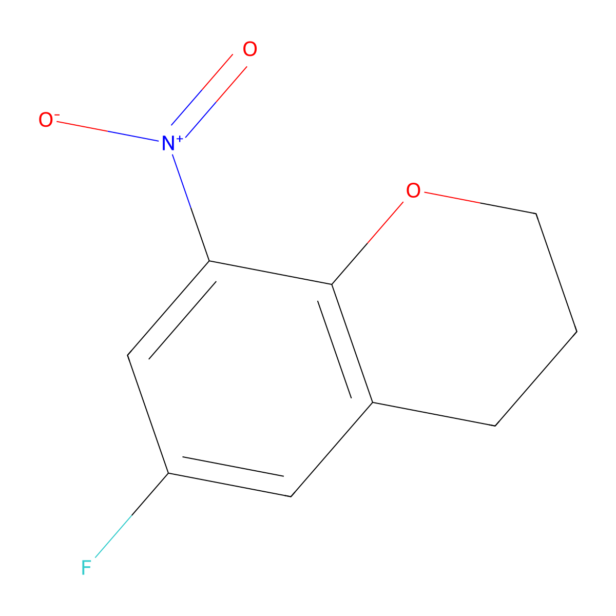 6-Fluoro-8-nitrochroman molecular structure, CAS 282547-27-7