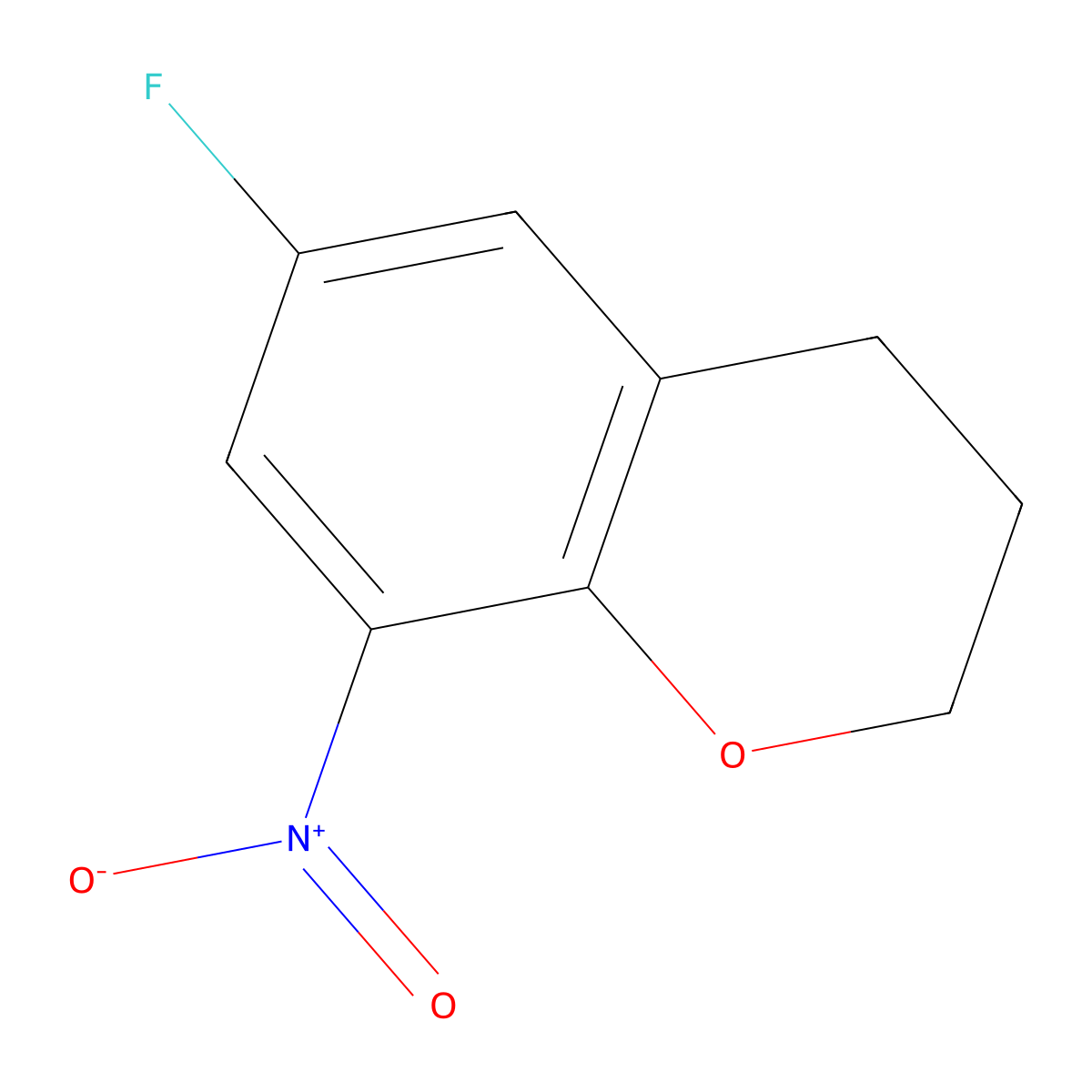 6-Fluoro-8-nitrochroman molecular structure, CAS 282547-27-7