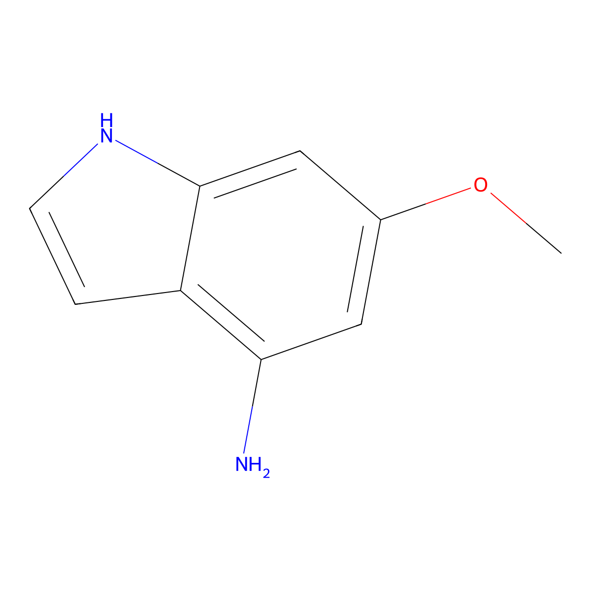 6-methoxy-1H-indol-4-amine molecular structure, CAS 282547-67-5