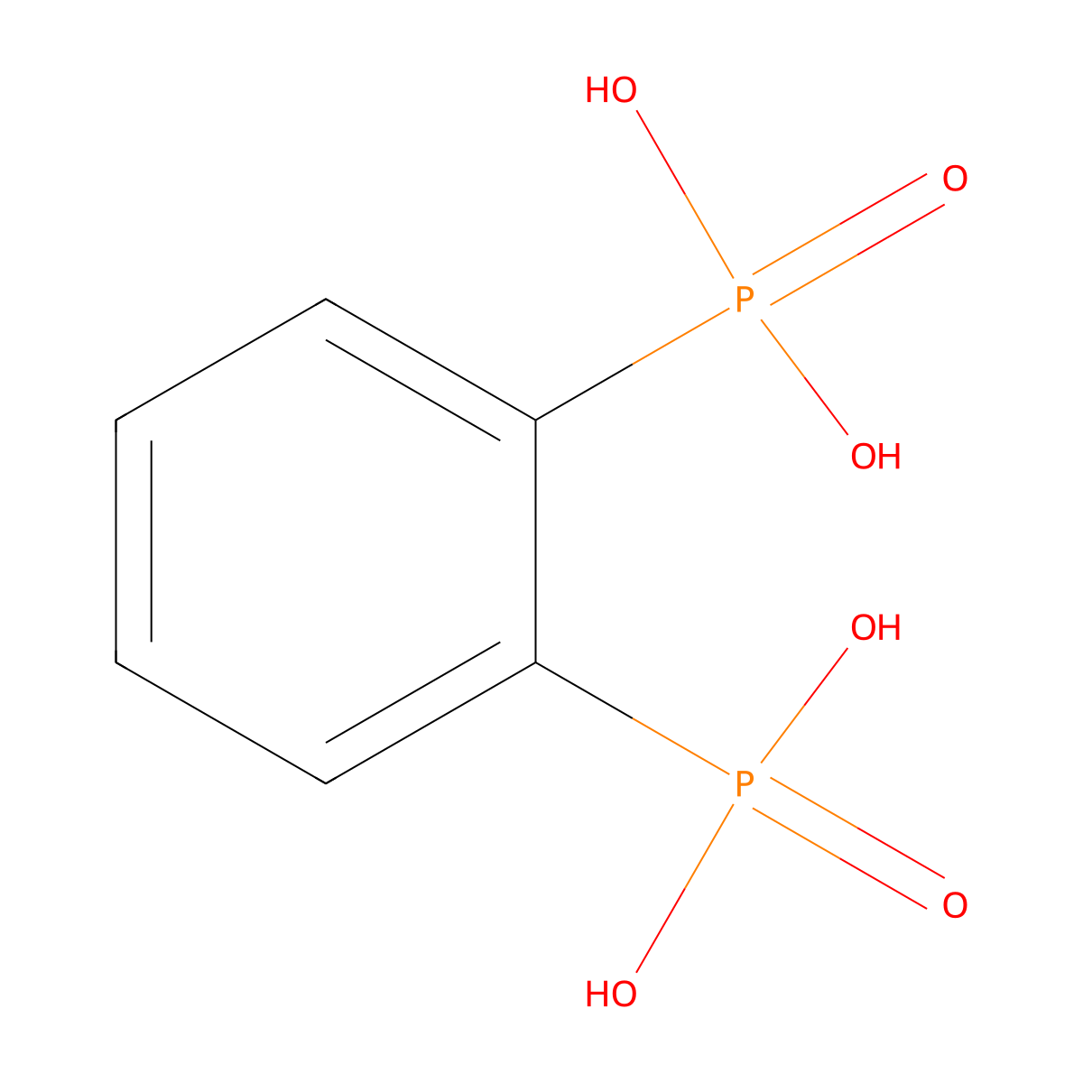 Benzene-1,4-diphosphonic acid molecular structure, CAS 28255-47-2