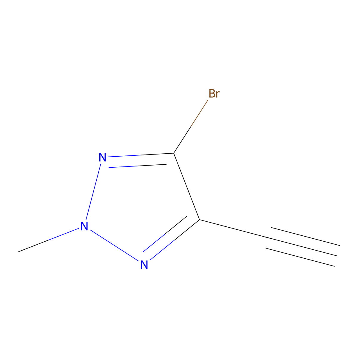 4-Bromo-5-ethynyl-2-methyltriazole molecular structure, CAS 2825517-06-2