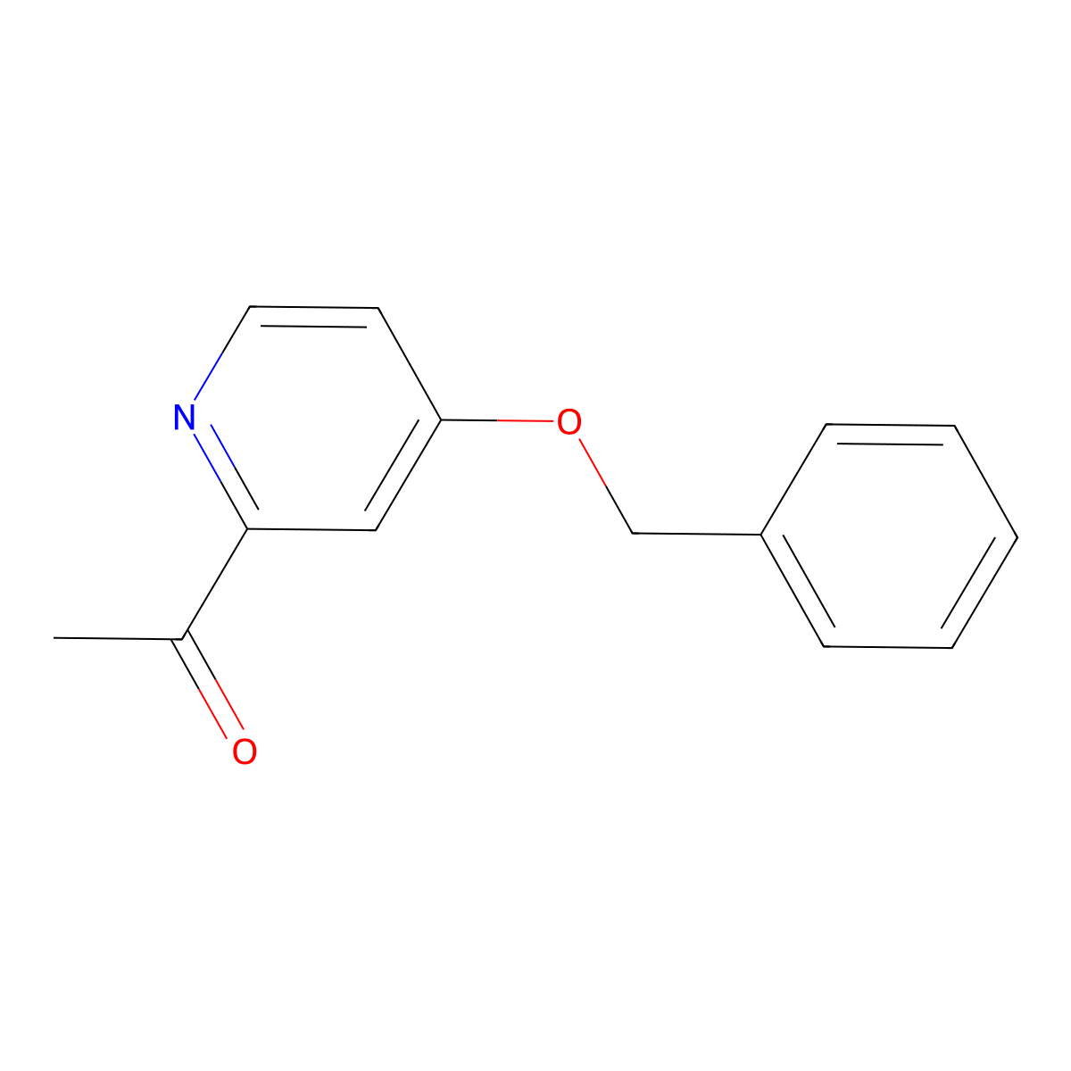 1-[4-(Phenylmethoxy)-2-pyridinyl]ethanone molecular structure, CAS 2825703-19-1