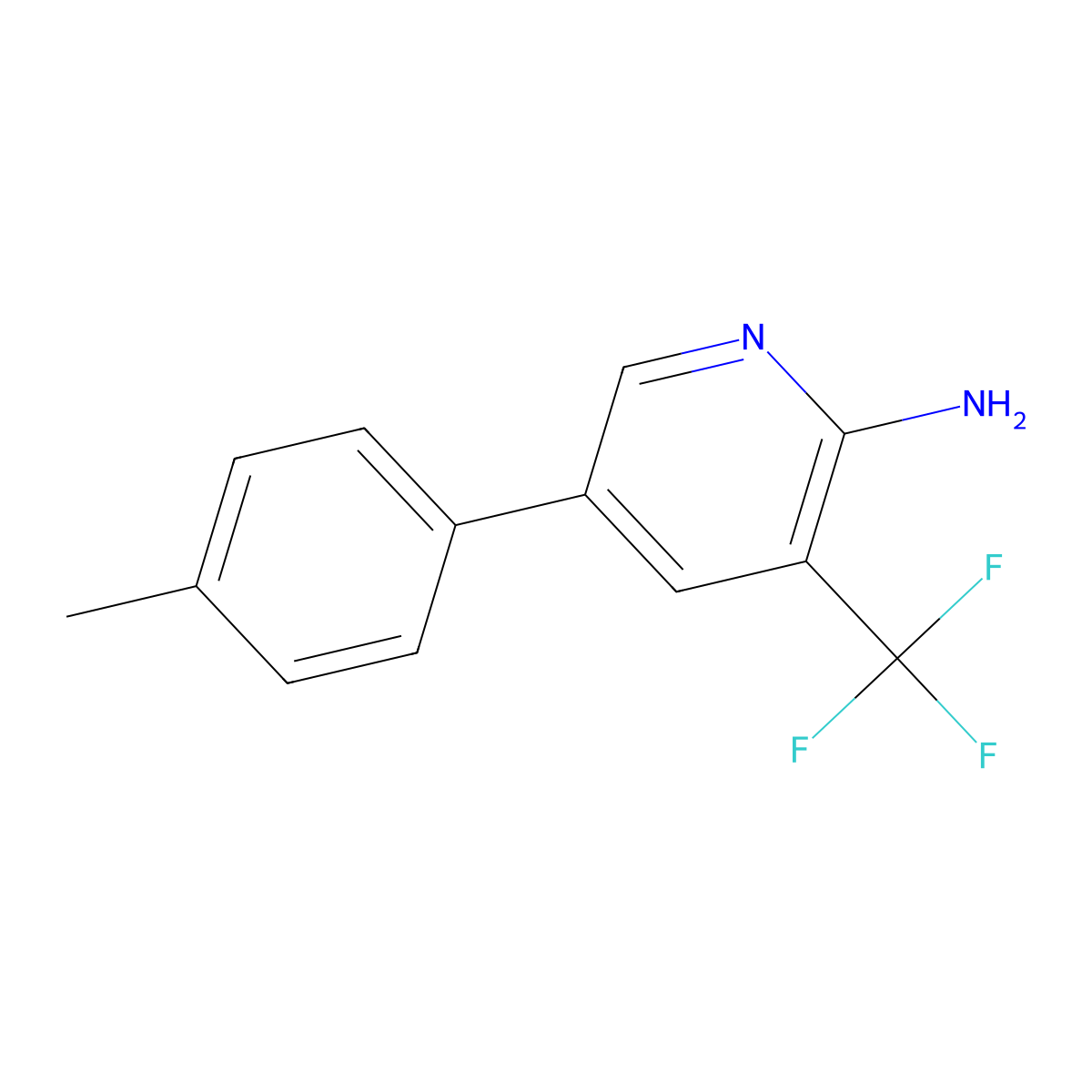5-(p-tolyl)-3-(Trifluoromethyl)pyridin-2-amine molecular structure, CAS 2825808-45-3