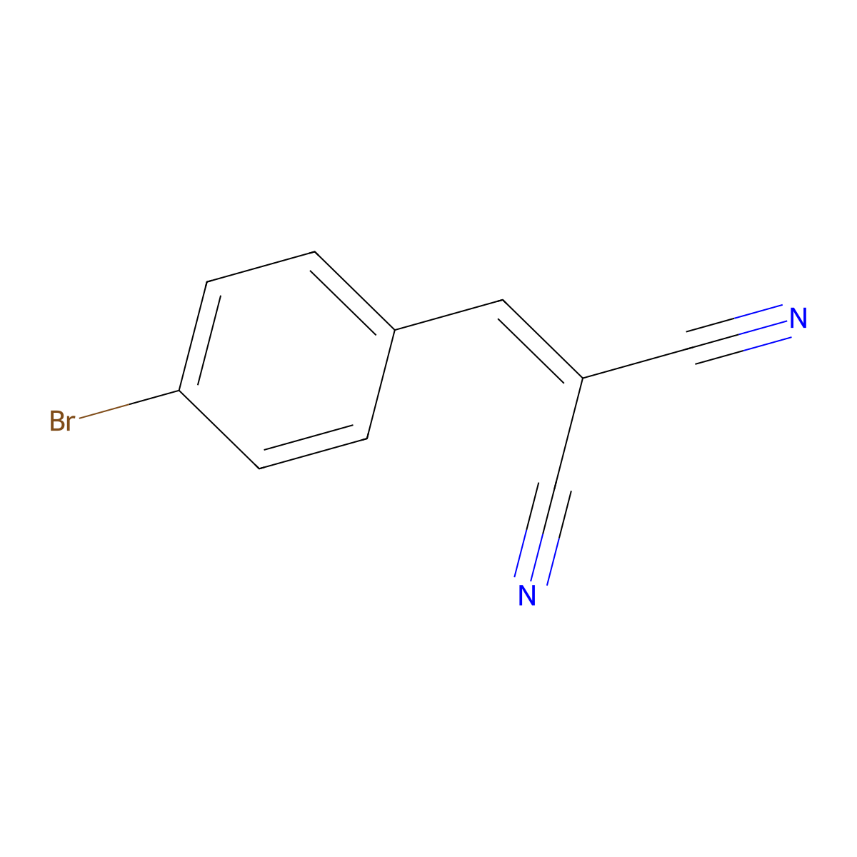 2-(4-Bromobenzylidene)malononitrile molecular structure, CAS 2826-24-6