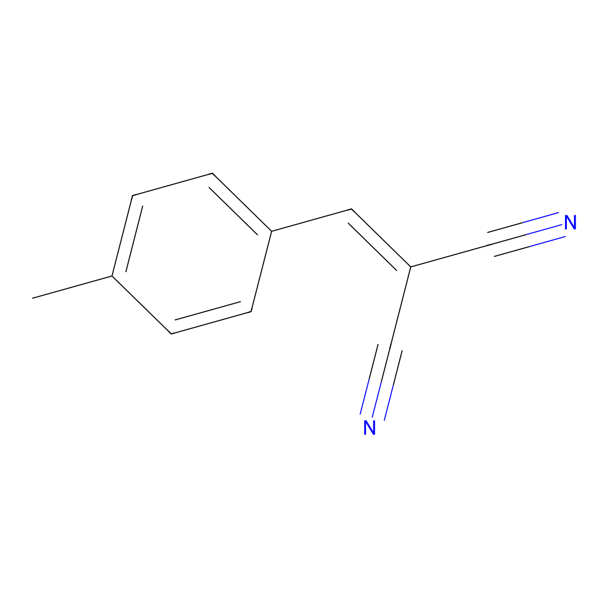 2-(4-Methylbenzylidene)malononitrile molecular structure, CAS 2826-25-7