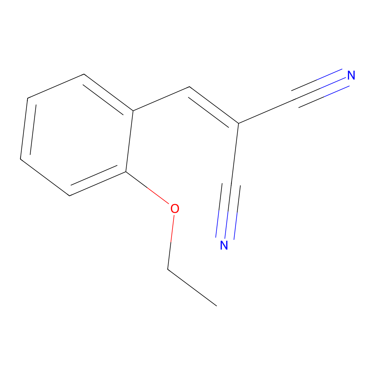 2-(2-Ethoxybenzylidene)malononitrile molecular structure, CAS 2826-31-5
