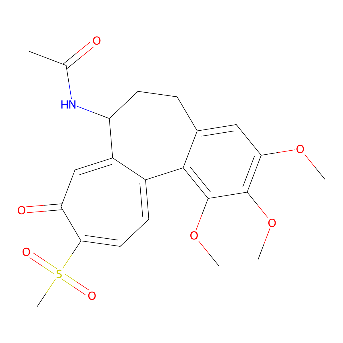 N-[(7S)-1,2,3-trimethoxy-10-methylsulfonyl-9-oxo-6,7-dihydro-5H-benzo[a]heptalen-7-yl]acetamide molecular structure, CAS 2826-75-7