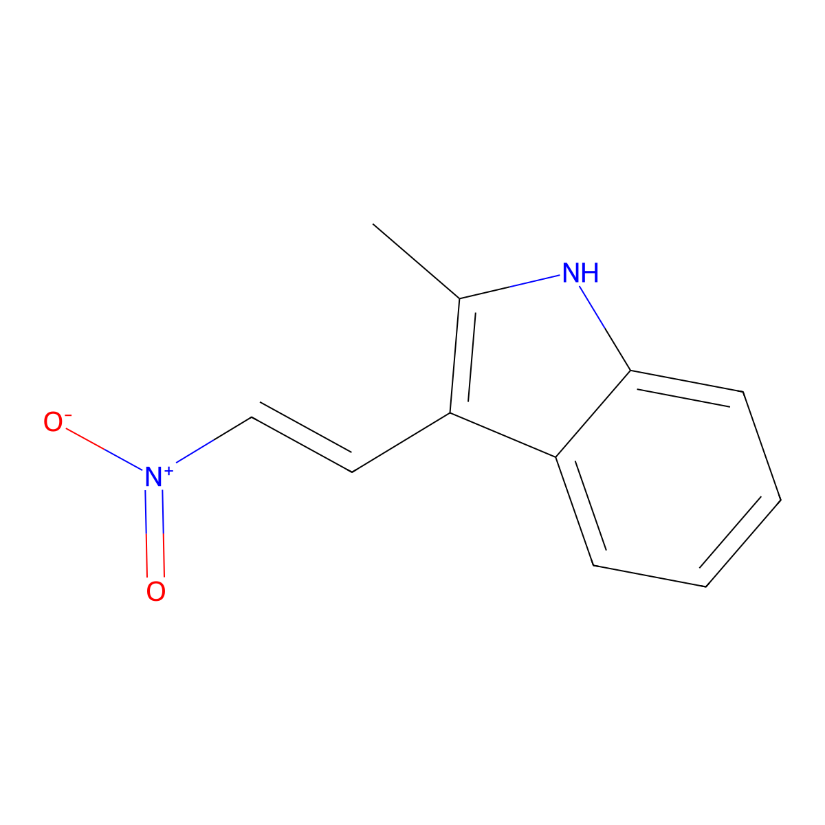 (E)-2-methyl-3-(2-nitrovinyl)-1H-indole molecular structure, CAS 2826-91-7