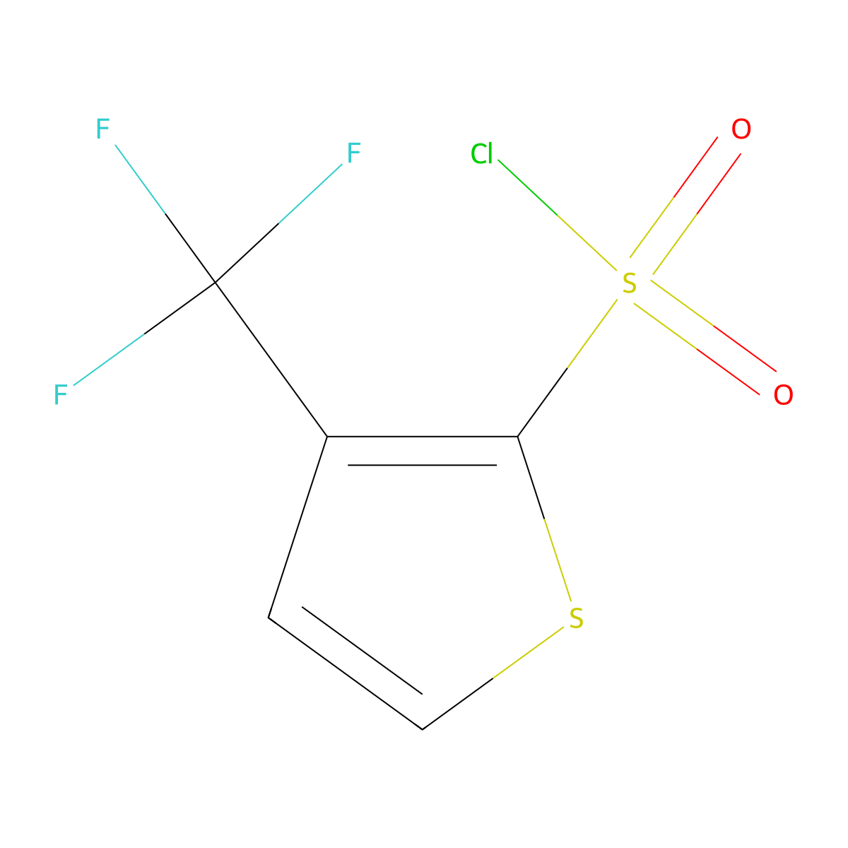 3-(Trifluoromethyl)thiophene-2-sulfonyl chloride molecular structure, CAS 2826001-37-8