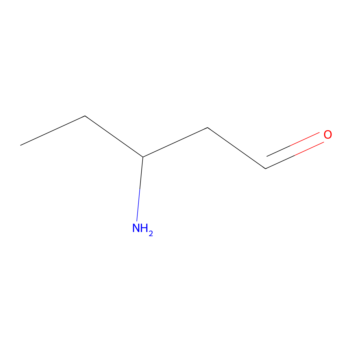 3-Aminopentanal molecular structure, CAS 2826029-62-1