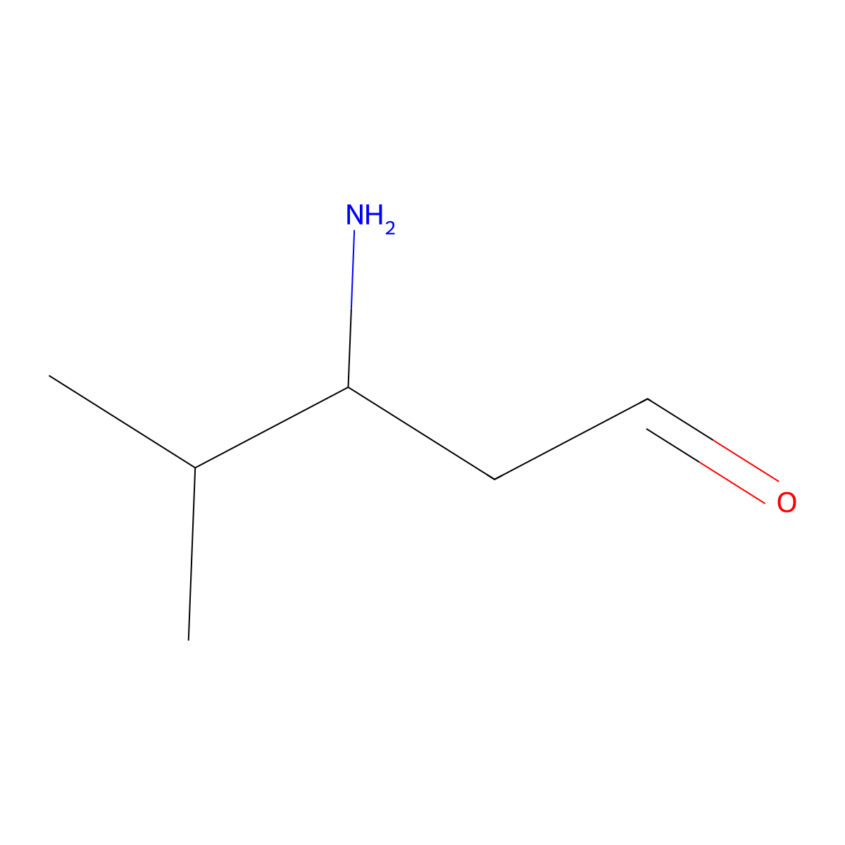 (3R)-3-amino-4-methylpentanal molecular structure, CAS 2826075-28-7