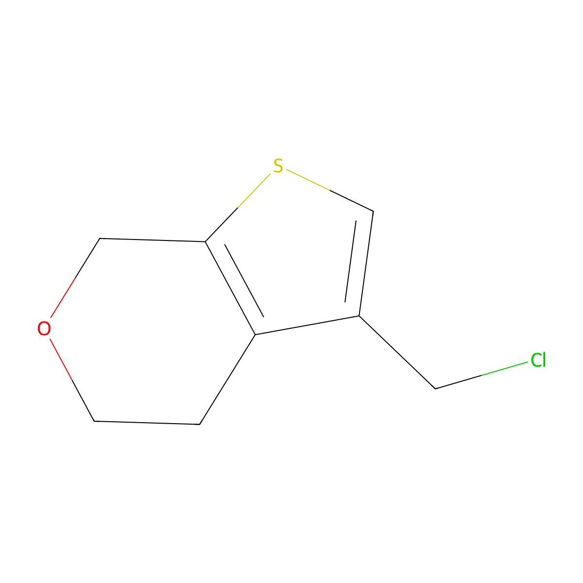 3-(chloromethyl)-4H,5H,7H-thieno[2,3-c]pyran molecular structure, CAS 2826314-33-2
