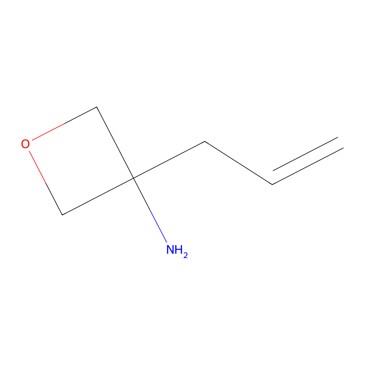 3-(Prop-2-en-1-yl)oxetan-3-amine molecular structure, CAS 2826595-13-3