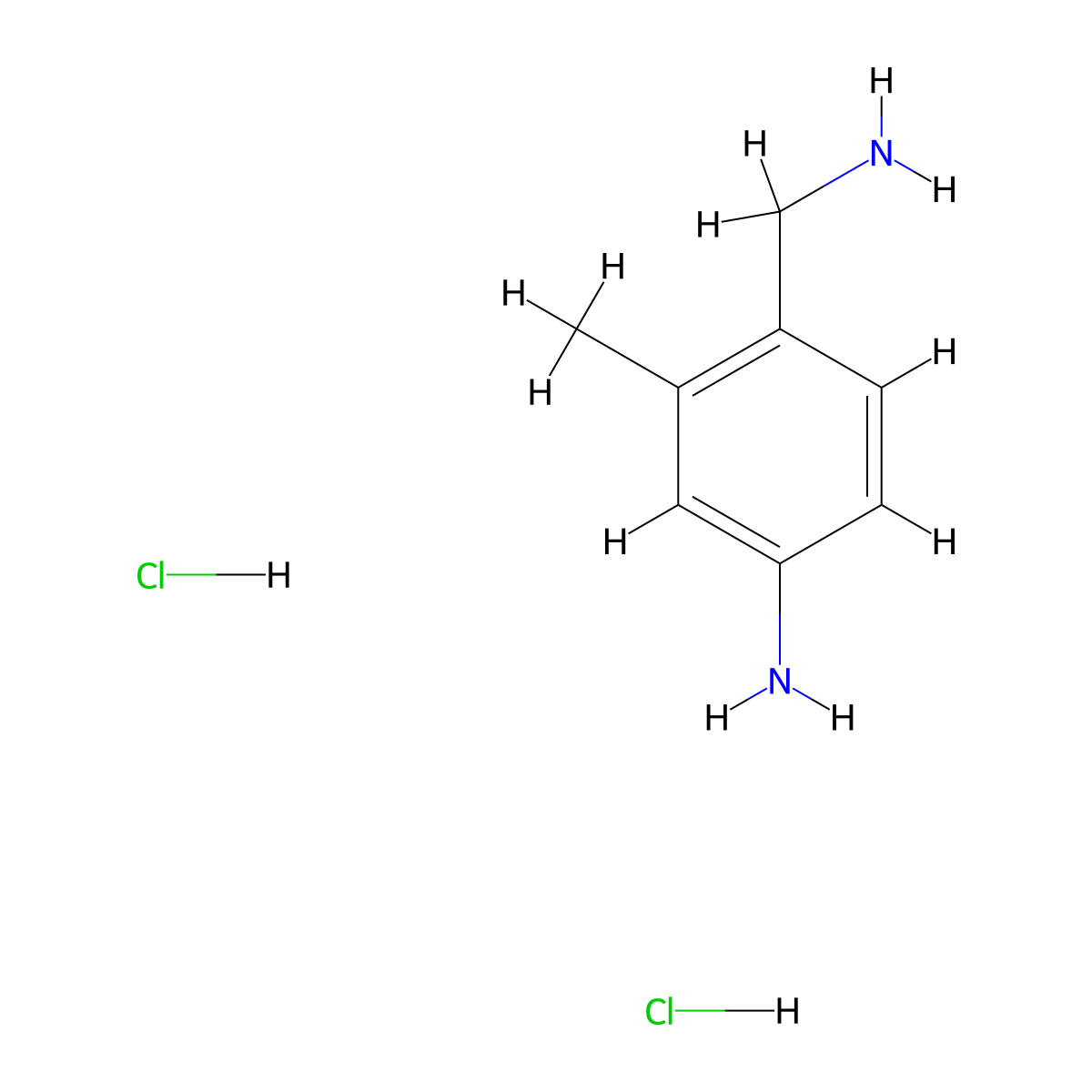 4-(Aminomethyl)-3-methylaniline dihydrochloride molecular structure, CAS 28266-87-7