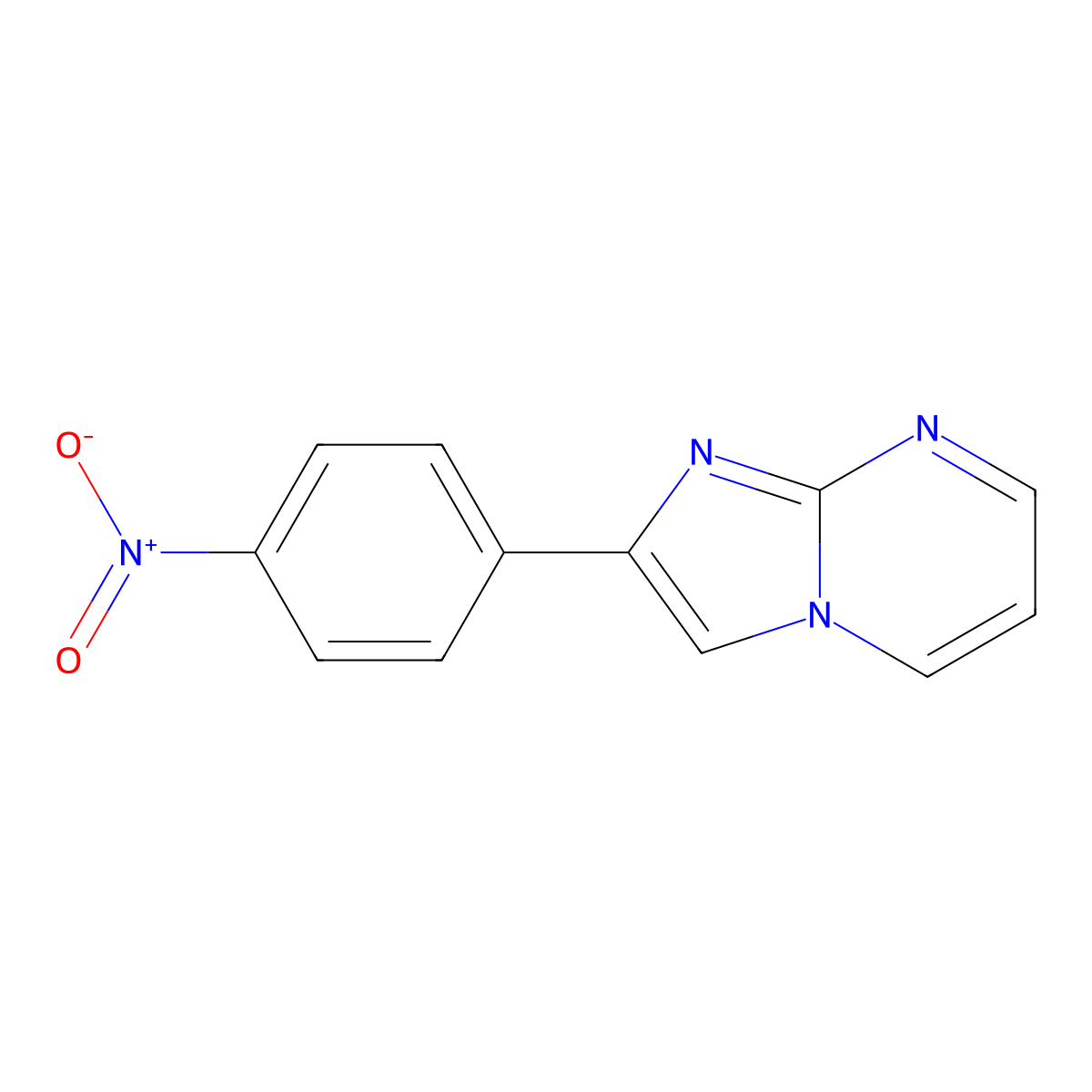 2-(4-Nitrophenyl)imidazo[1,2-a]pyrimidine molecular structure, CAS 28266-96-8