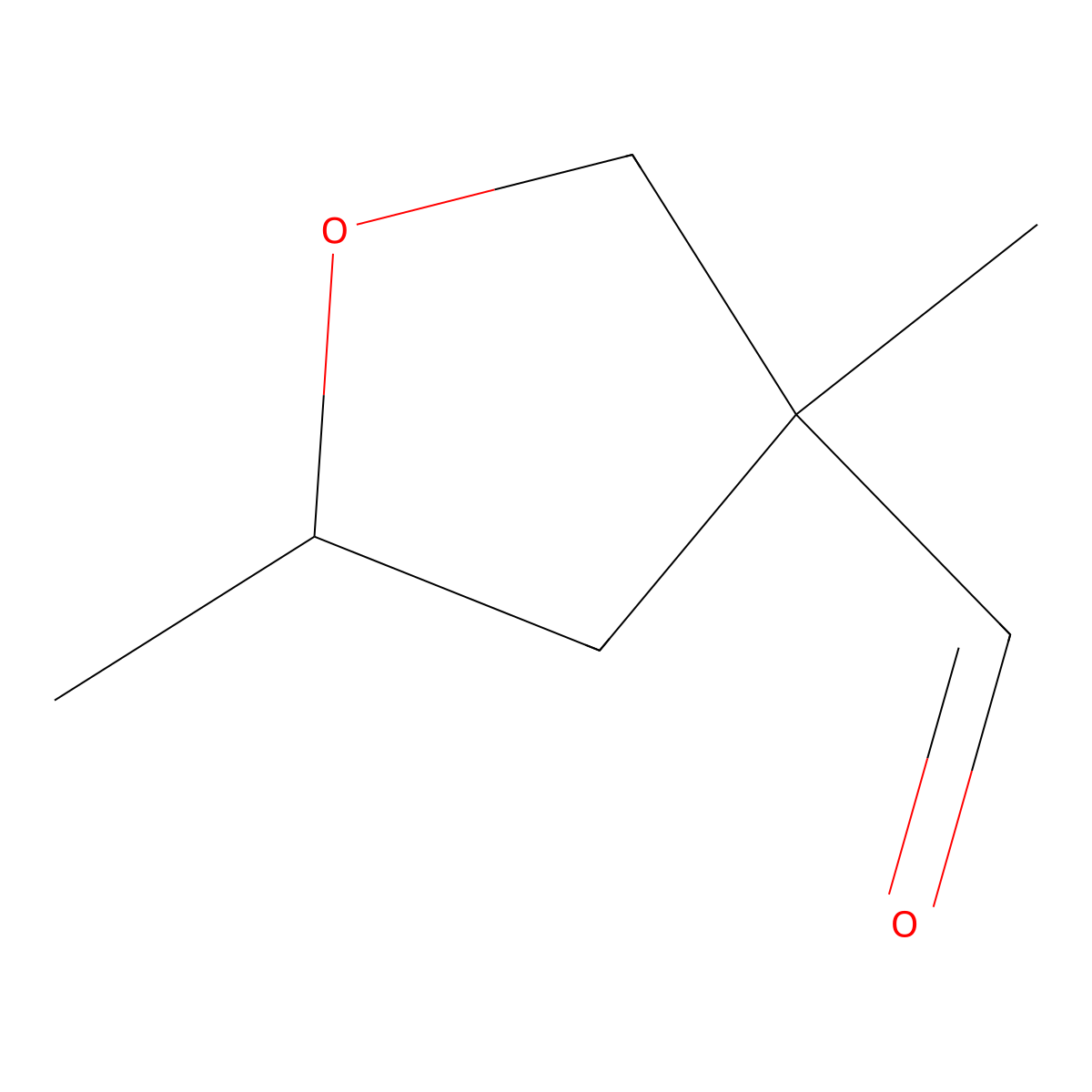 3,5-Dimethyloxolane-3-carbaldehyde molecular structure, CAS 2826647-37-2