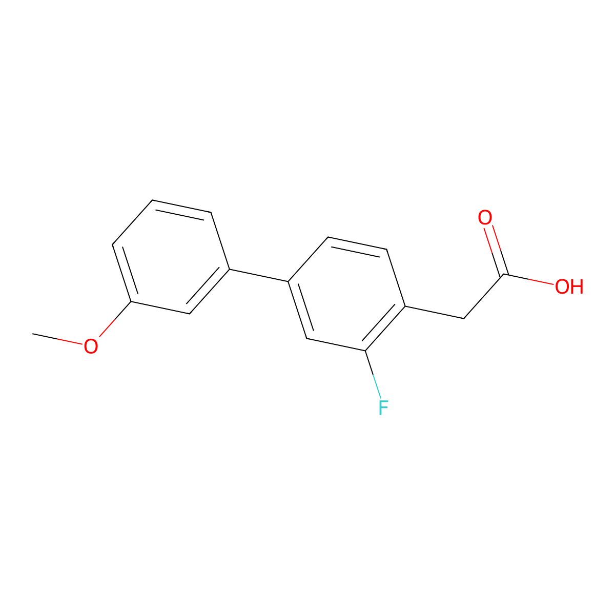 2-(3-Fluoro-3'-methoxy-[1,1'-biphenyl]-4-yl)acetic acid molecular structure, CAS 2826669-75-2
