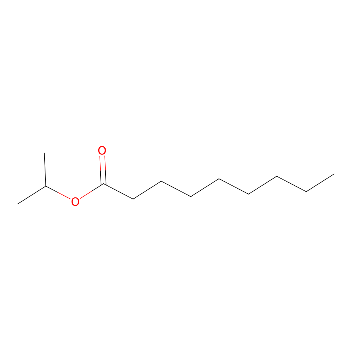 Nonanoic acid, 1-methylethyl ester molecular structure, CAS 28267-32-5