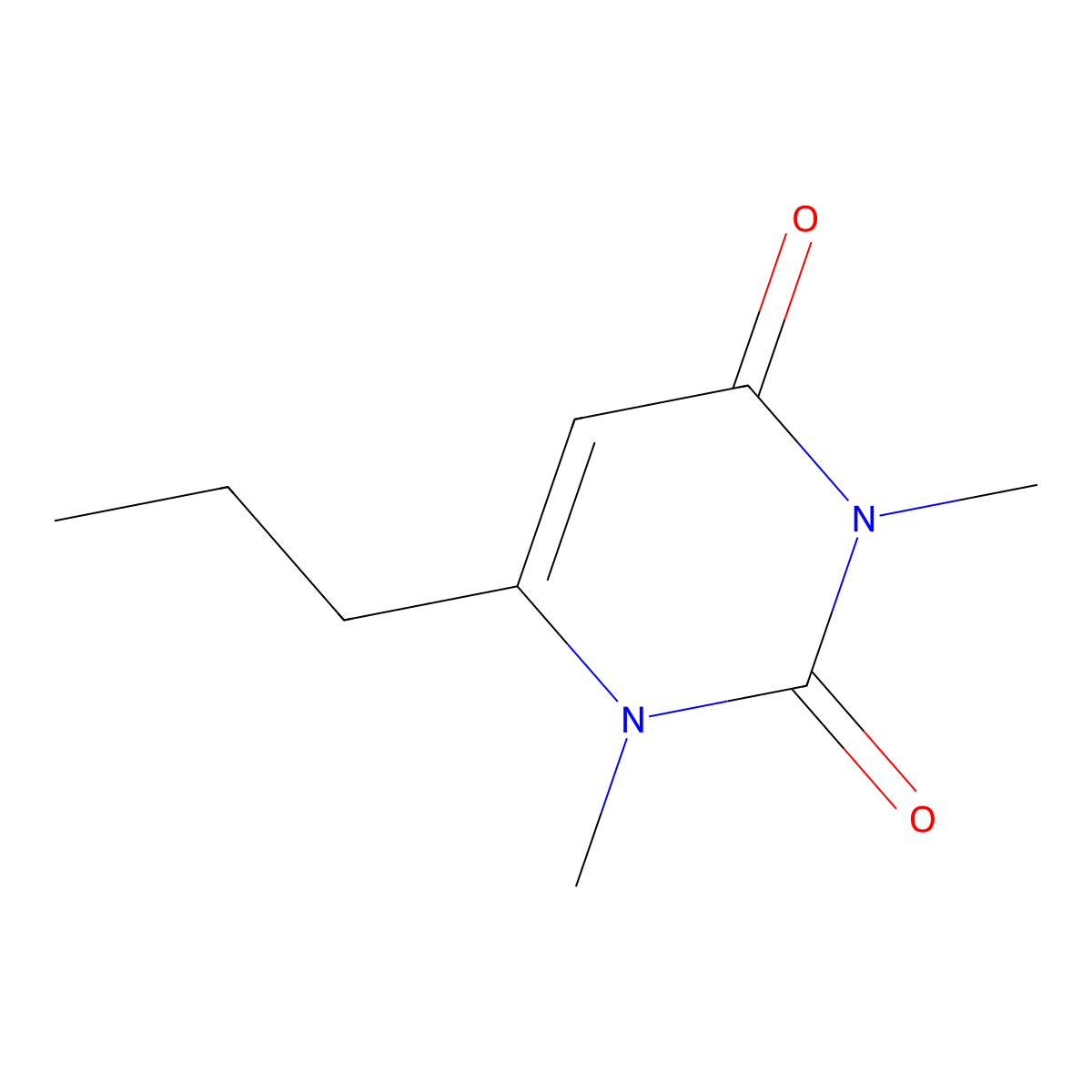 1,3-Dimethyl-6-propylpyrimidine-2,4(1H,3H)-dione molecular structure, CAS 28267-45-0