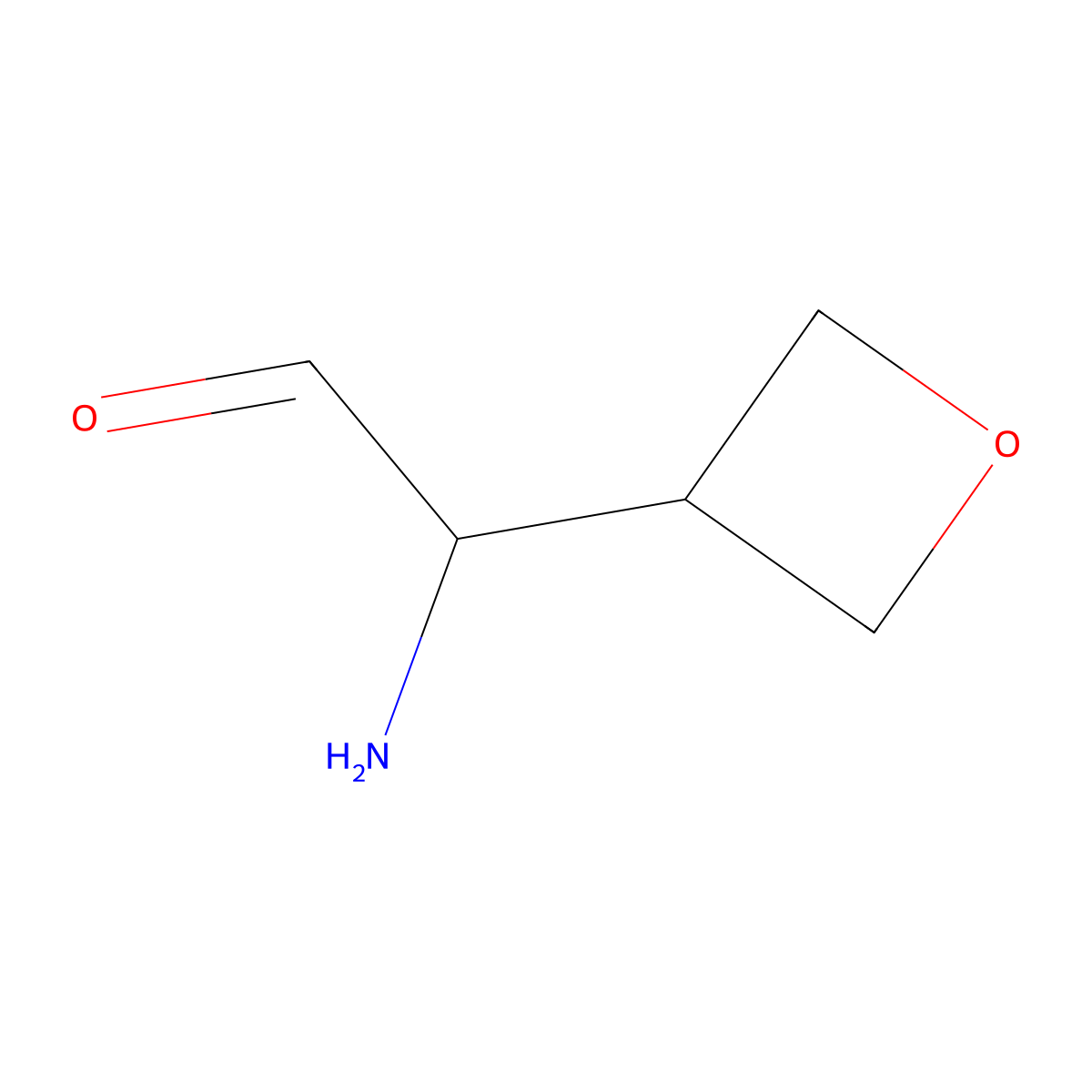 2-Amino-2-(oxetan-3-yl)acetaldehyde molecular structure, CAS 2826748-89-2