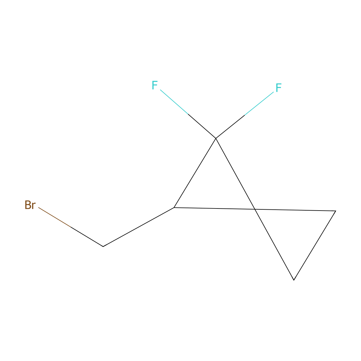 1-(Bromomethyl)-2,2-difluorospiro[2.2]pentane molecular structure, CAS 2826802-10-0
