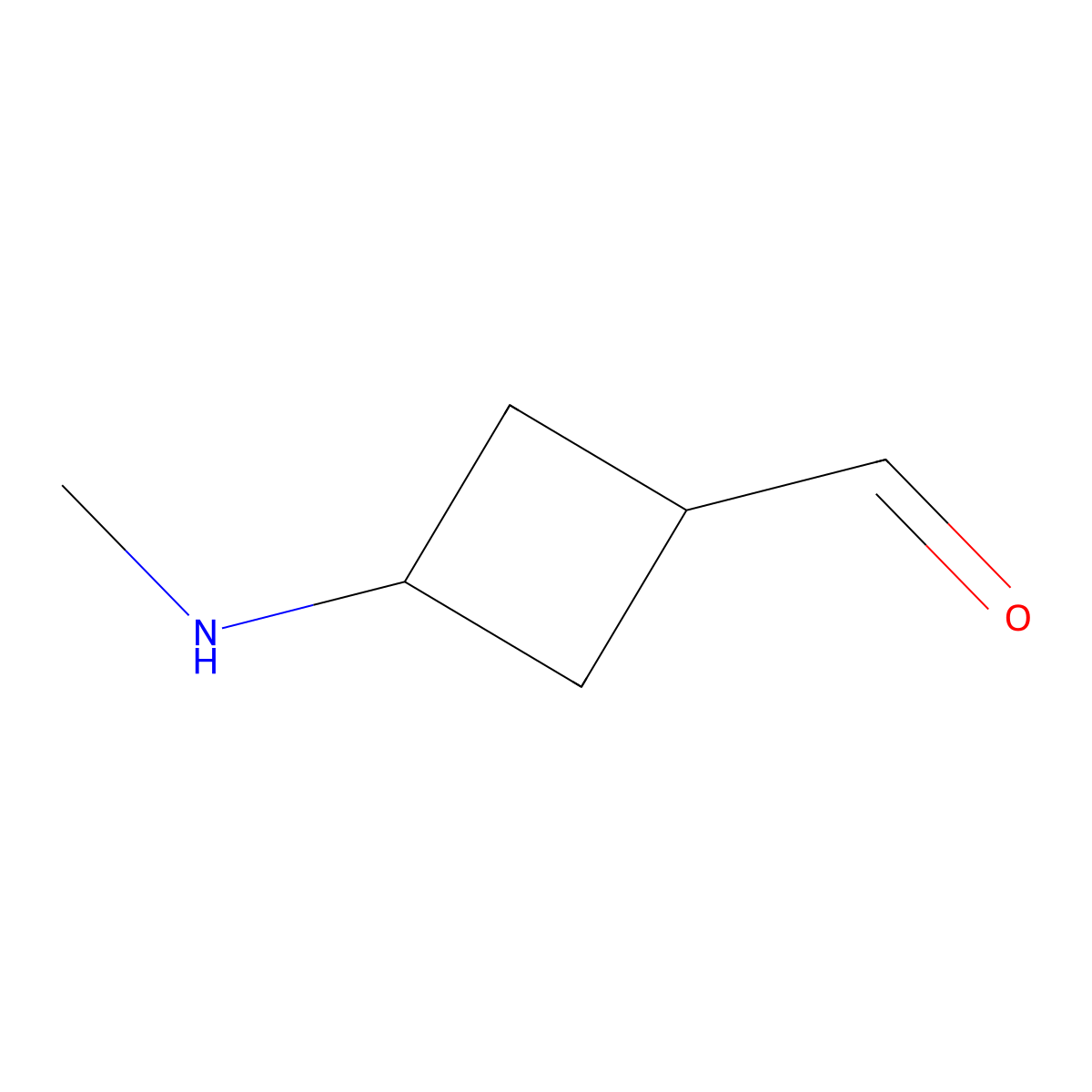 3-(Methylamino)cyclobutane-1-carbaldehyde molecular structure, CAS 2826810-07-3