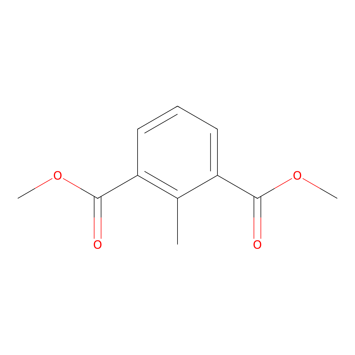 Dimethyl 2-methylisophthalate molecular structure, CAS 28269-31-0