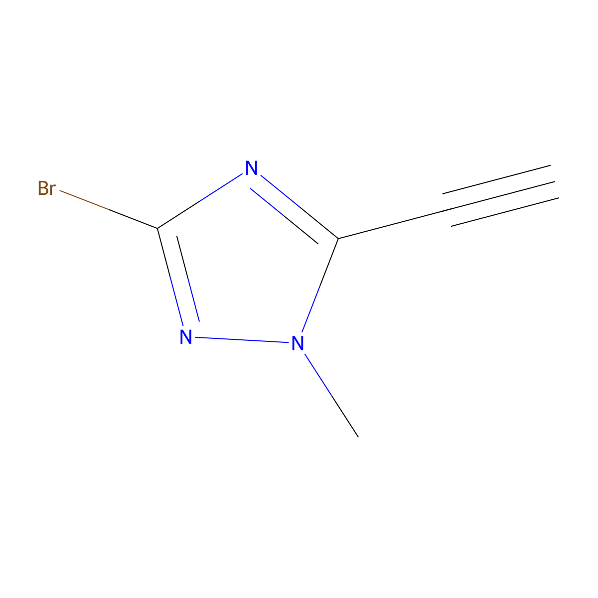 3-Bromo-5-ethynyl-1-methyl-1,2,4-triazole molecular structure, CAS 2826906-13-0
