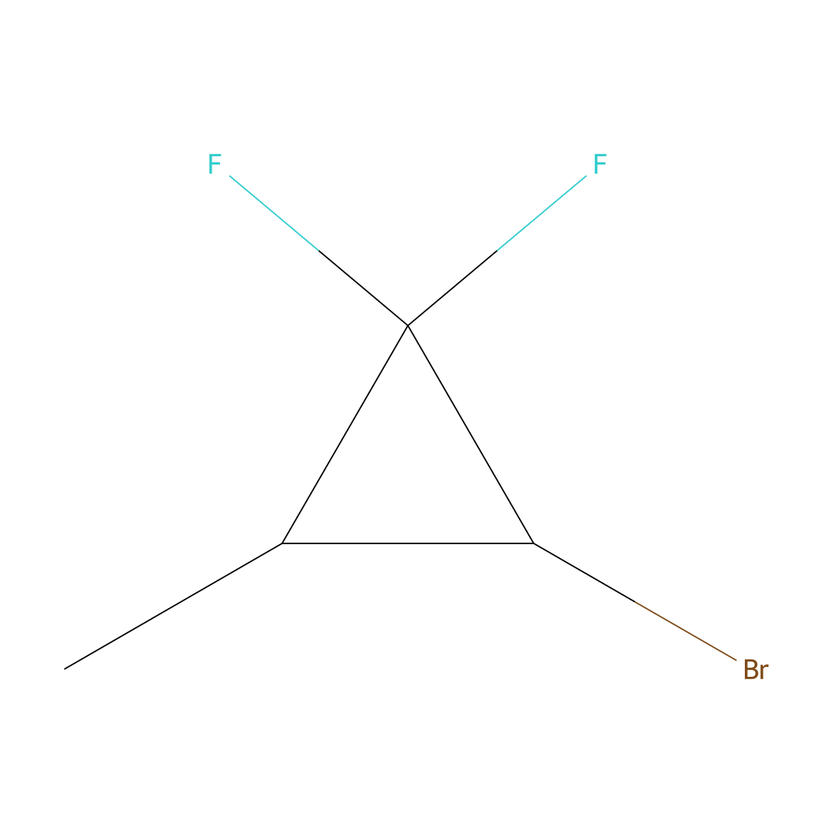 2-Bromo-1,1-difluoro-3-methylcyclopropane molecular structure, CAS 2826974-15-4