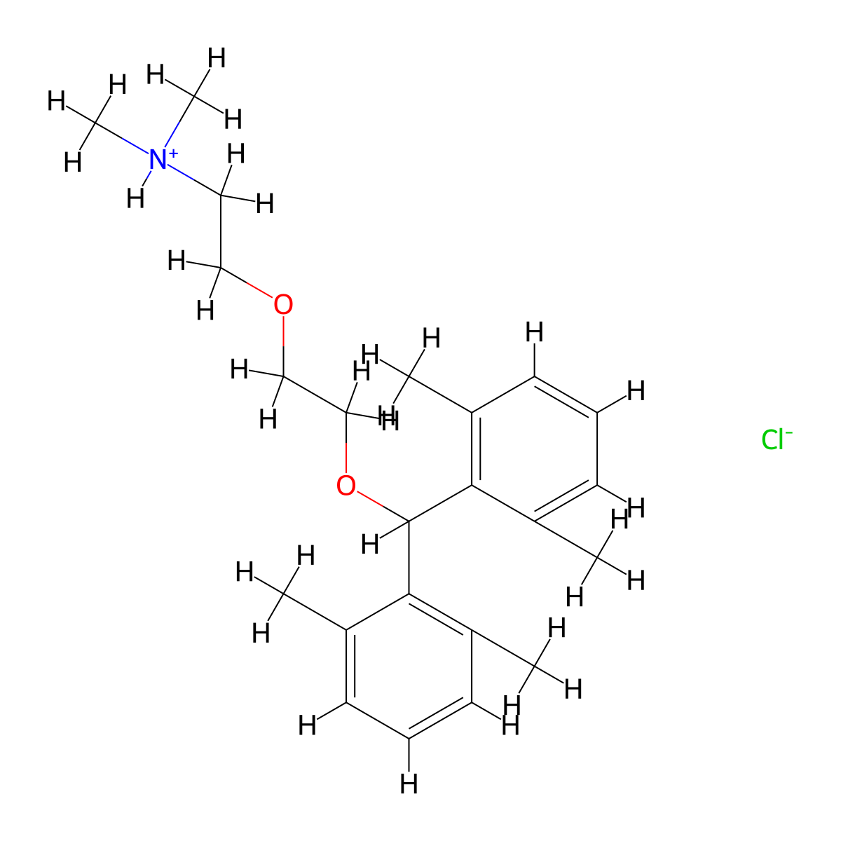 Xyloxemine hydrochloride molecular structure, CAS 2827-06-7