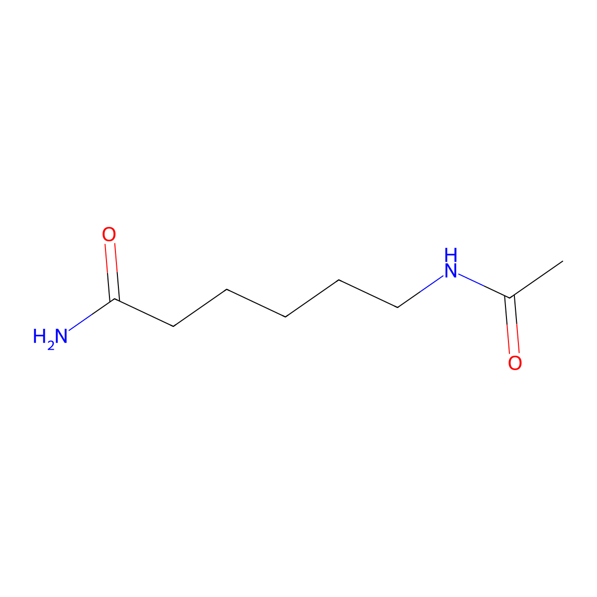 6-Acetamidohexanamide molecular structure, CAS 2827-32-9
