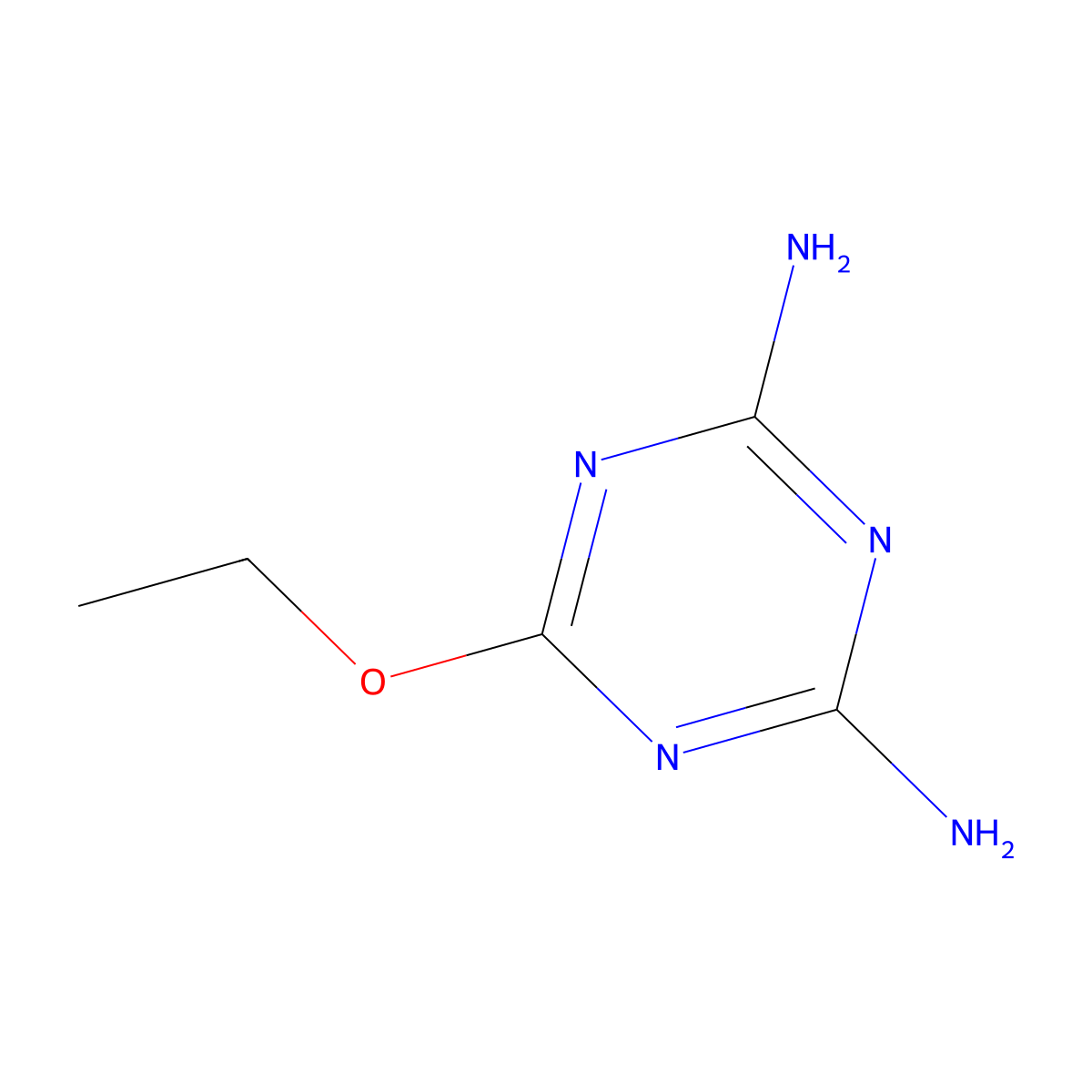 s-Triazine, 4,6-diamino-2-ethoxy- molecular structure, CAS 2827-44-3