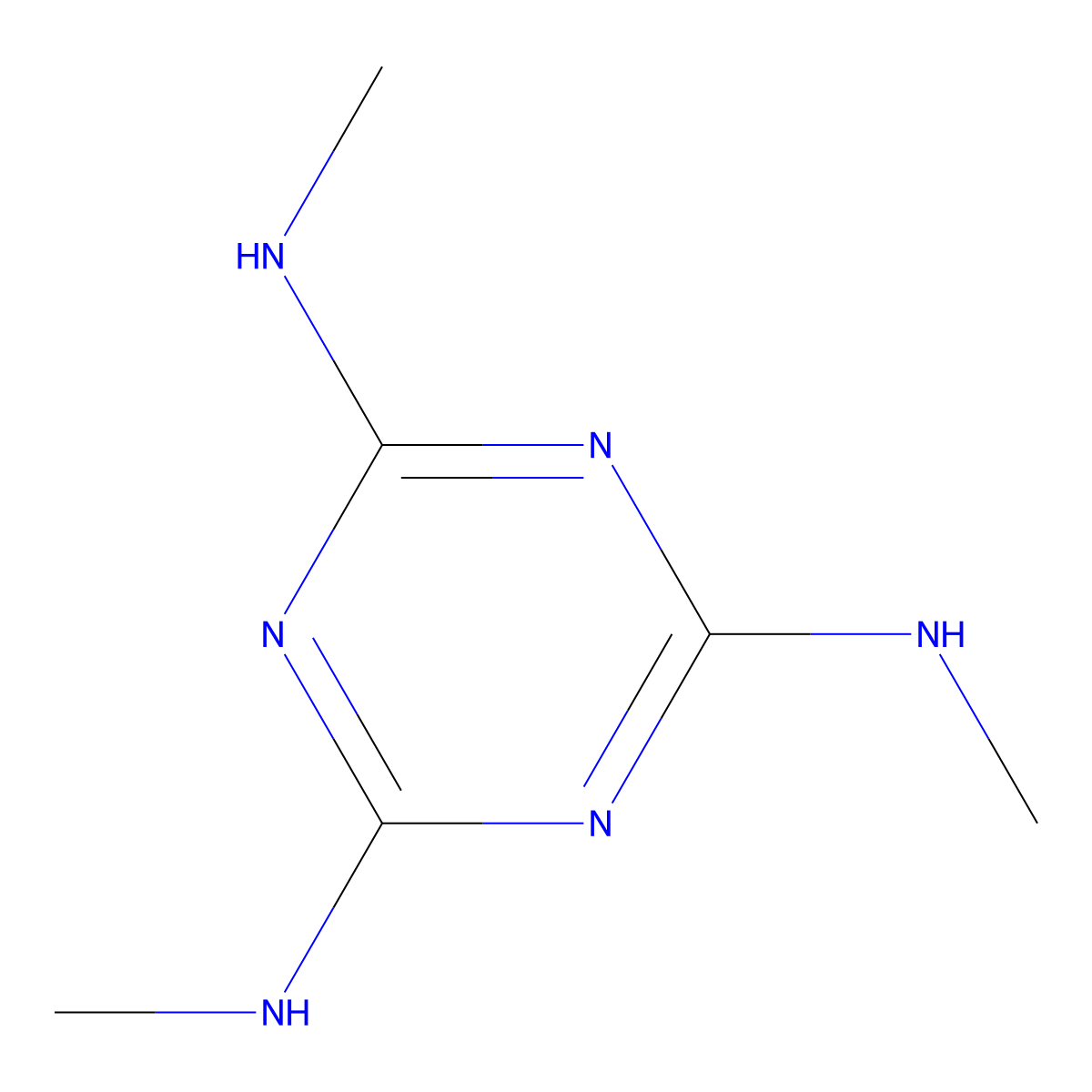 2,4,6-Trimethylmelamine molecular structure, CAS 2827-46-5