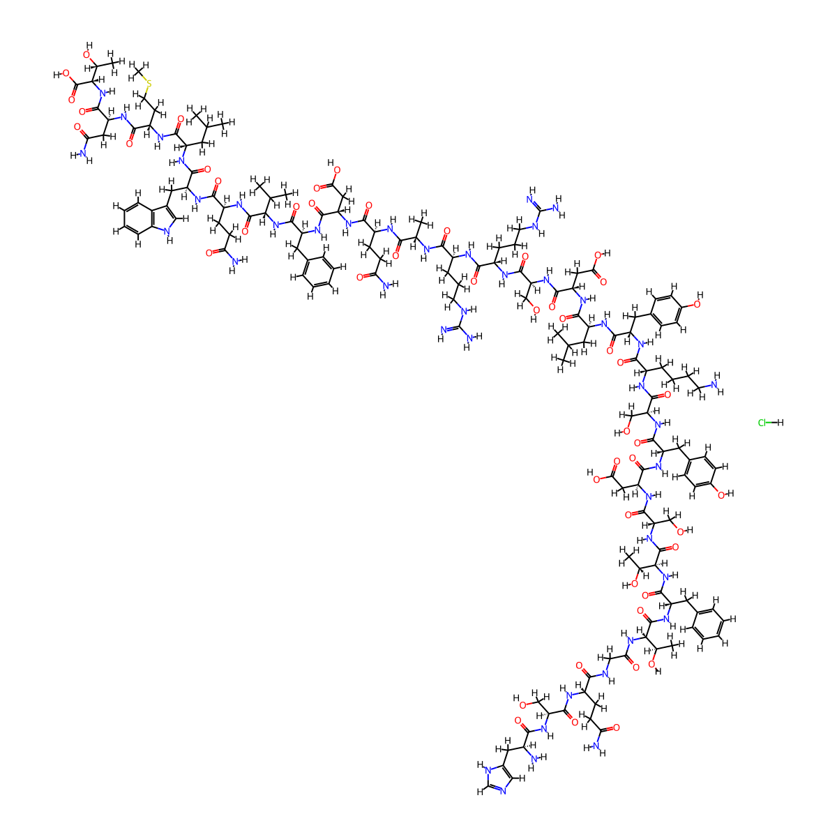 Glucagon Hydrochloride molecular structure, CAS 28270-04-4