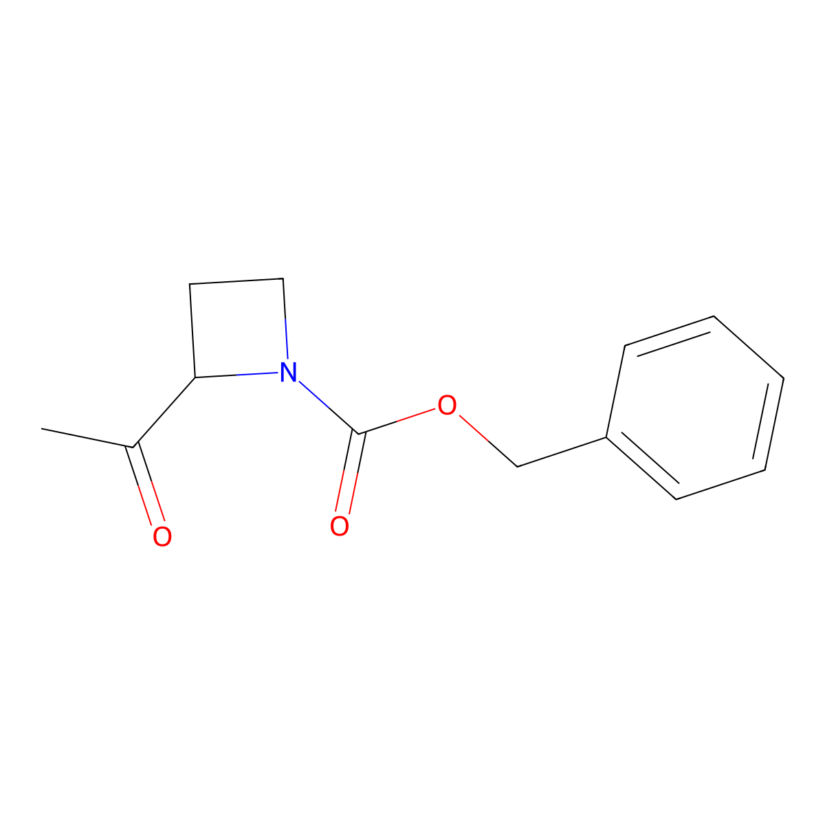 Benzyl 2-acetylazetidine-1-carboxylate molecular structure, CAS 2827084-58-0