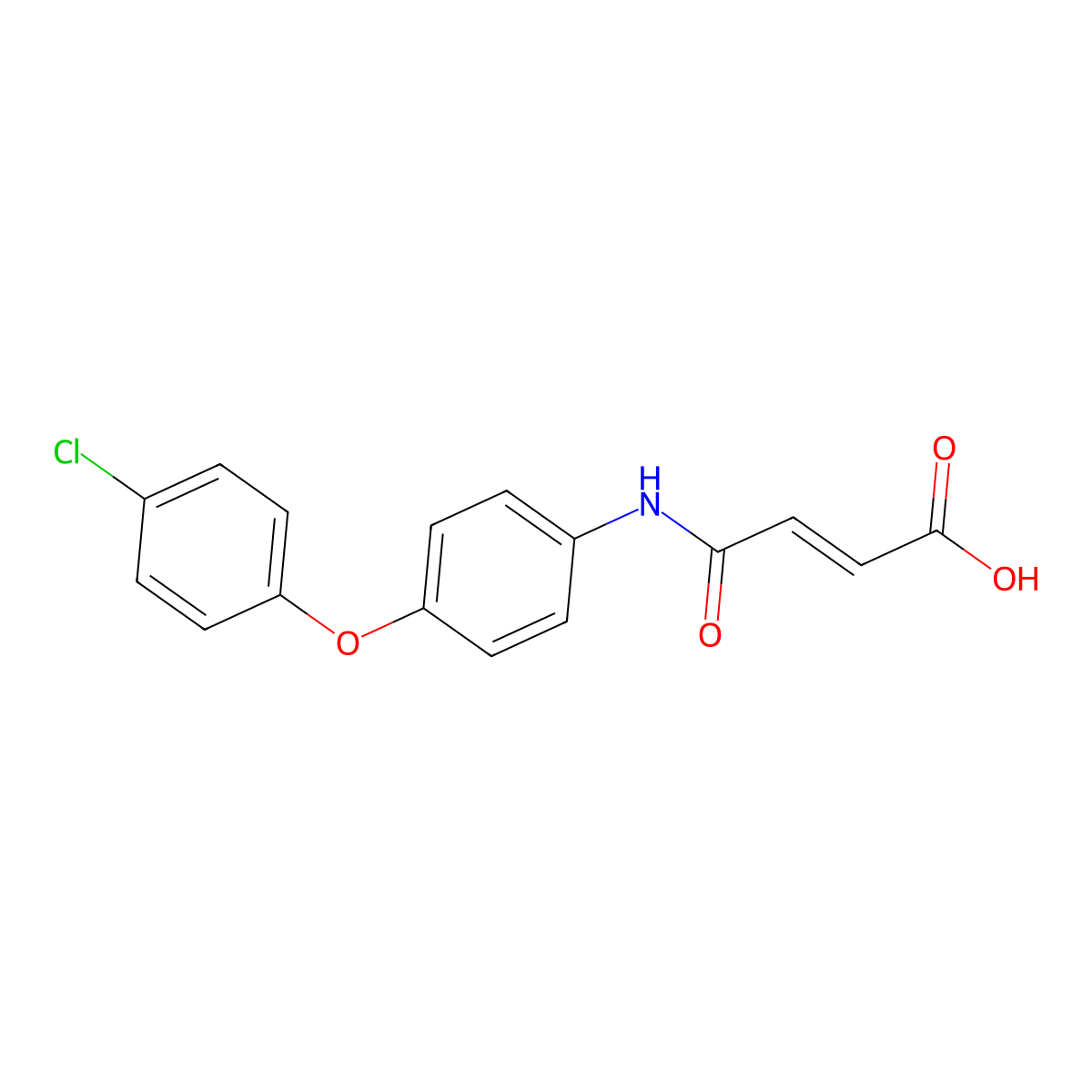 4-[4-(4-Chlorophenoxy)anilino]-4-oxobut-2-enoic acid molecular structure, CAS 282715-60-0